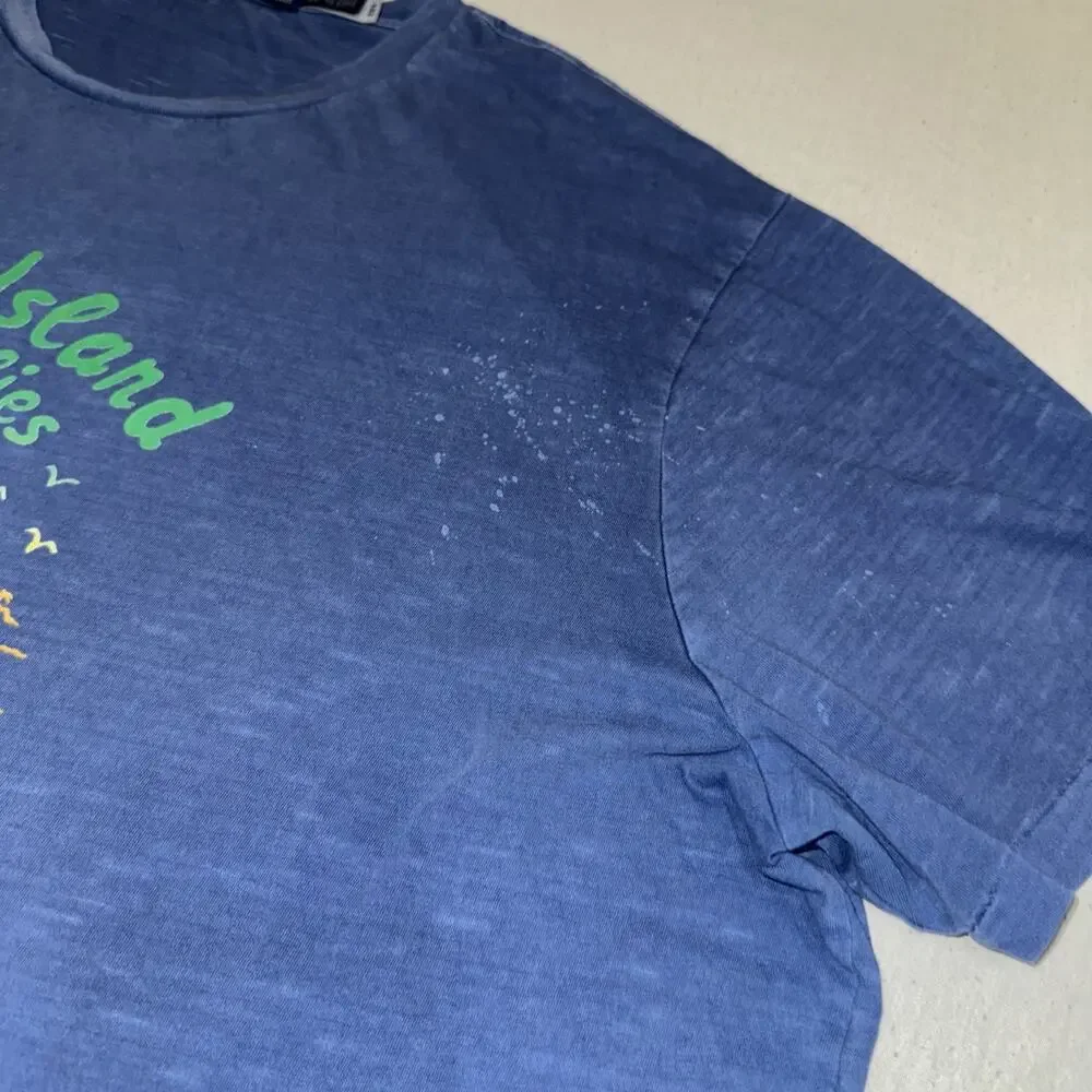 Polo Ralph Lauren T-Shirt Adult 3XB Tall Blue Palm Island Supplies Single Stitch